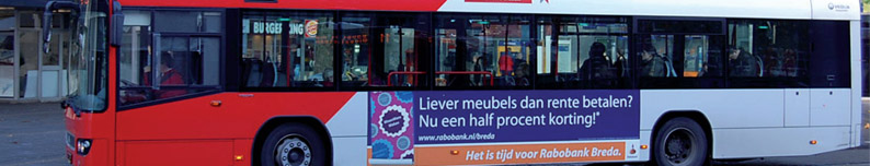 OVMedia busreclame op de bus Noord-Brabant